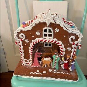12.5” Gingerbread Nativity Christmas Decor